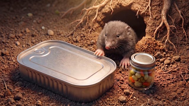 Крот и банка шпрот